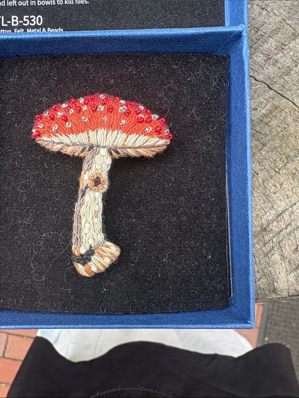 Red Fly Amanita Mushroom Embellished Brooch Pin